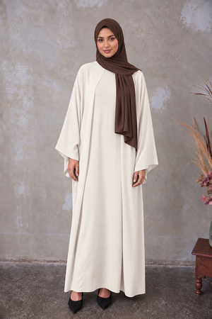 Beige Batwing Abaya