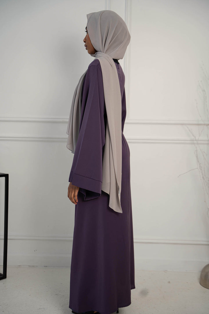 Urban Modesty - Purple Kimono Sleeve Abaya Maxi Dress