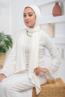 White Jersey Hijab with Undercap