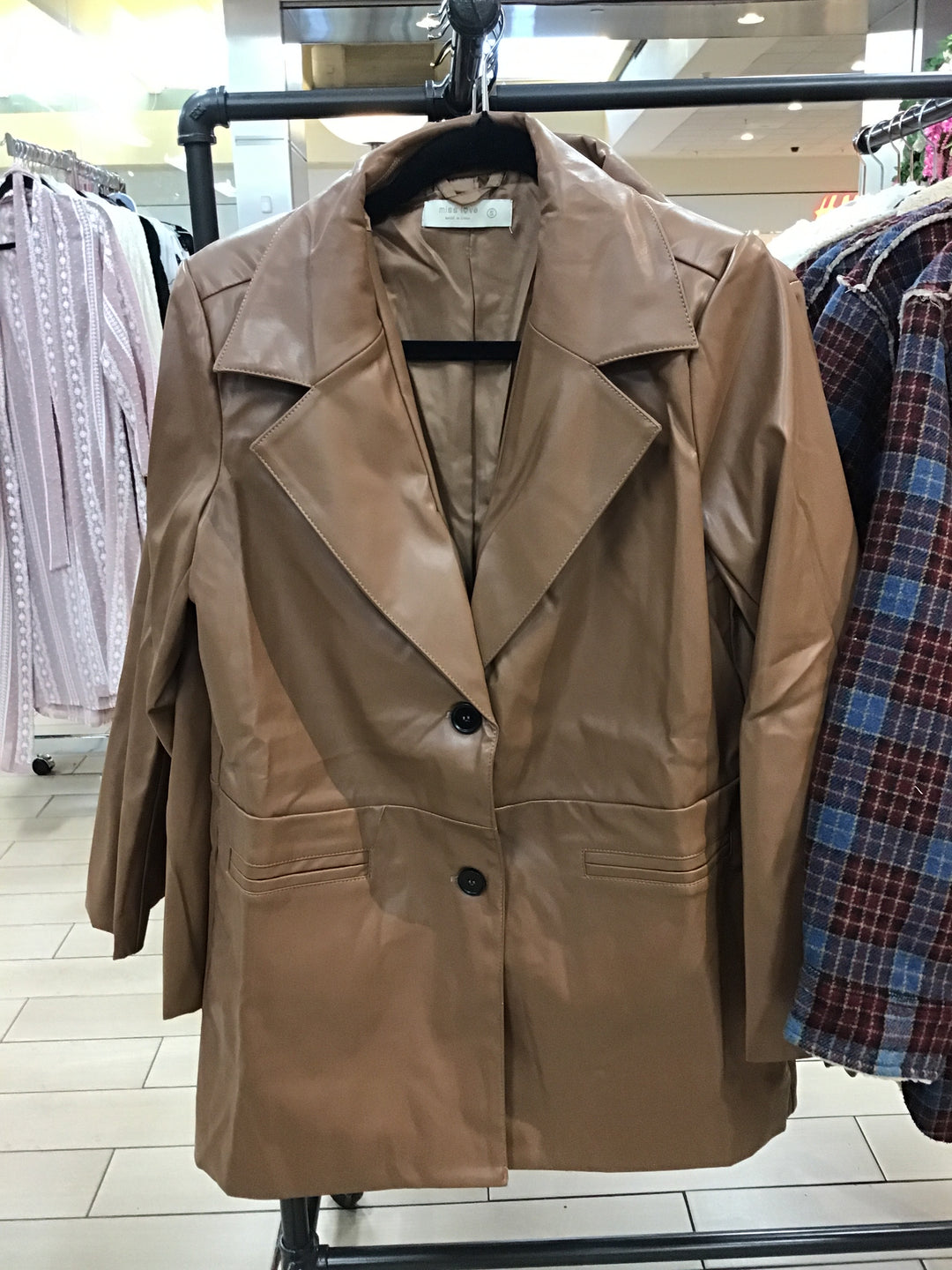 Brown leather coat - Urban Modesty