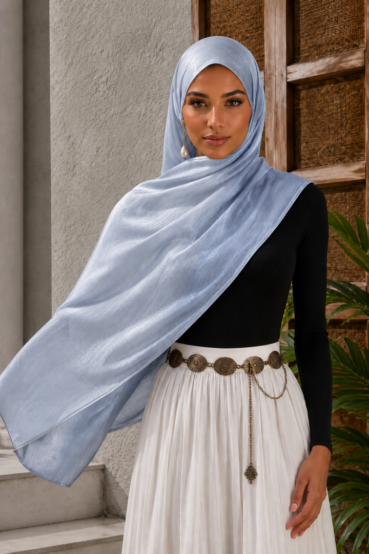 Blue Ombre Organza Hijab