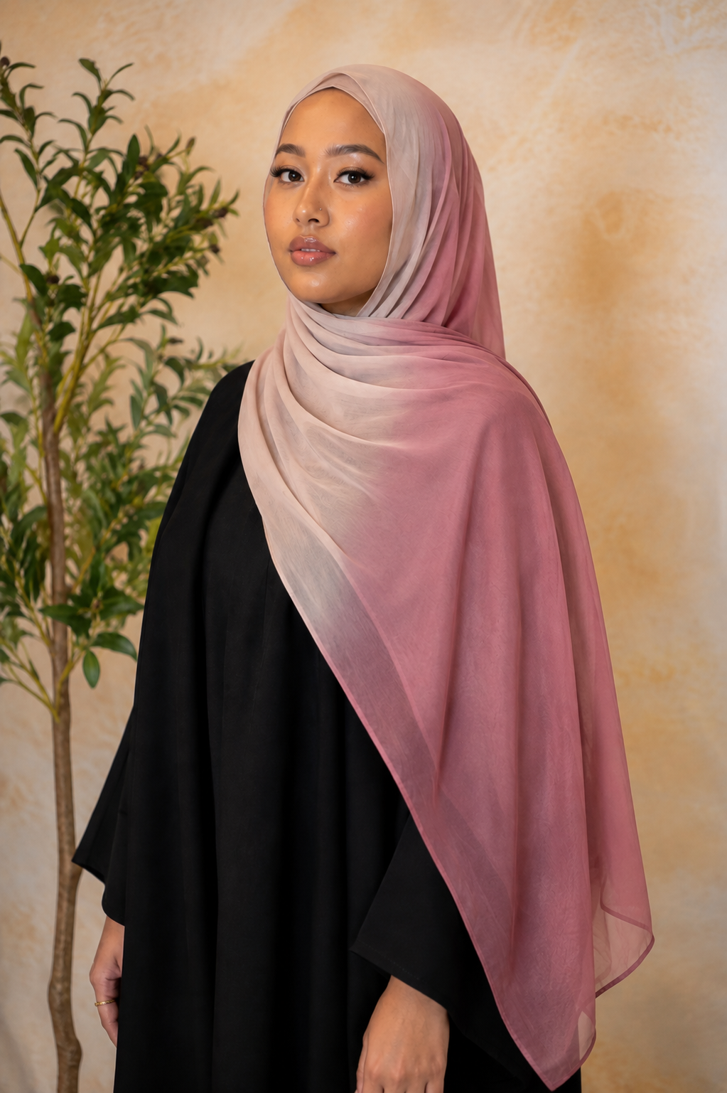 Pink Ombre Modal Hijab