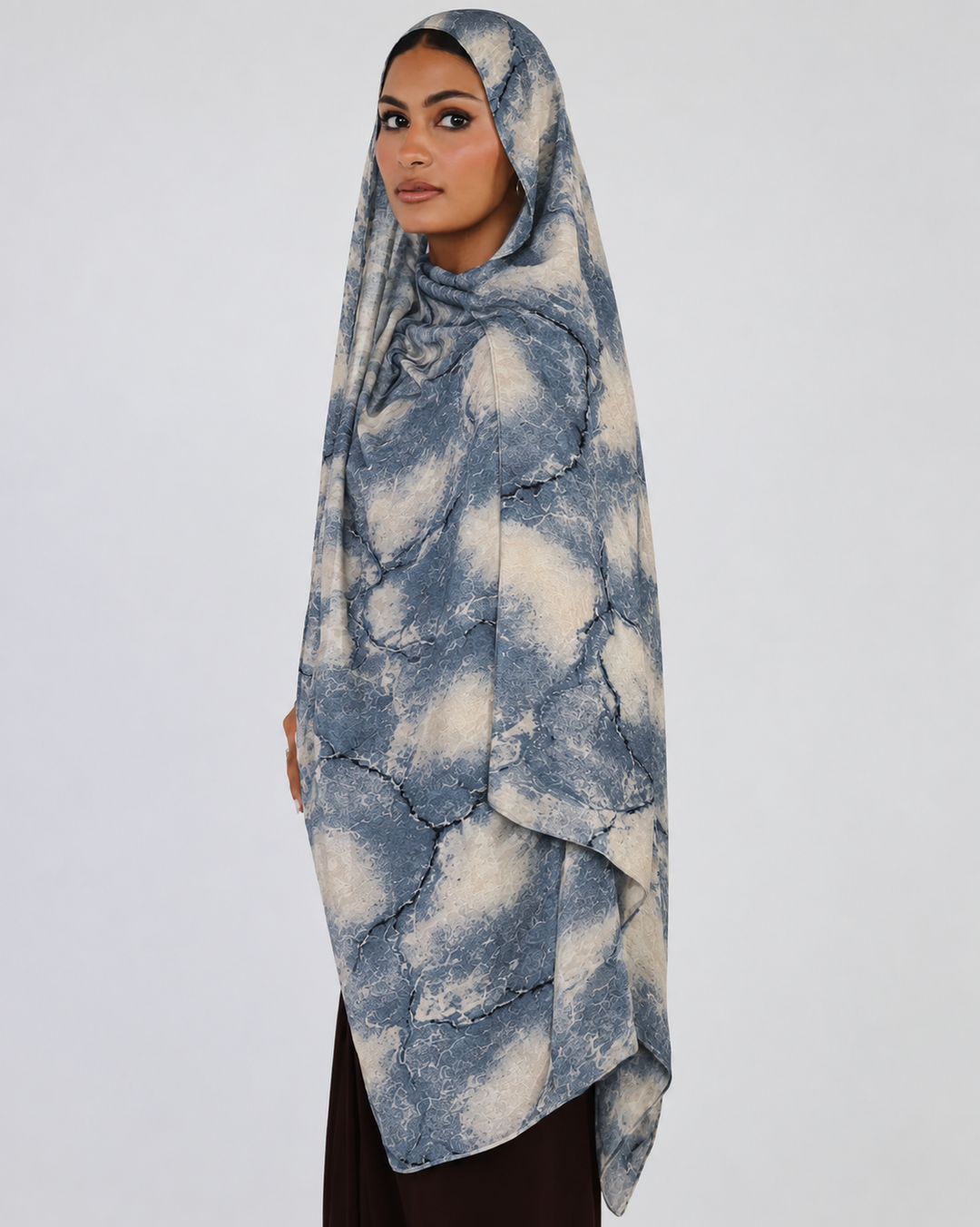 Blue Marbled Modal Hijab