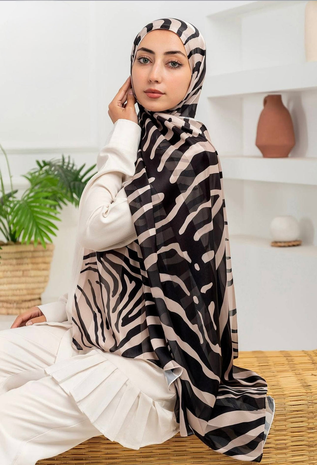 Striped Chiffon Hijab