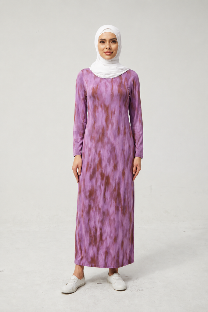 limited edition jersey maxi dress with attached hijab reviews Purple Modest SUMMER20