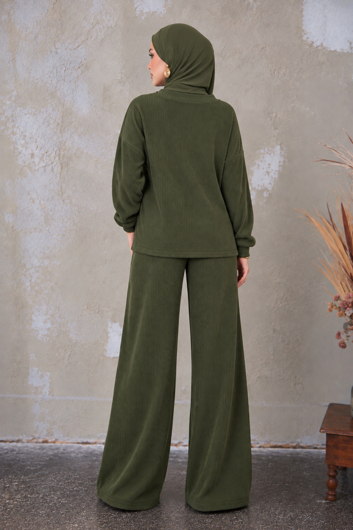 Olive Knit and Pant Set