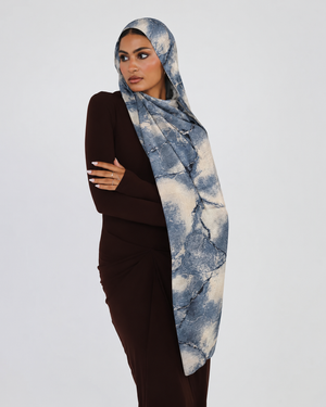 Blue Marbled Modal Hijab