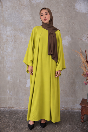 Pistachio Green Batwing Abaya