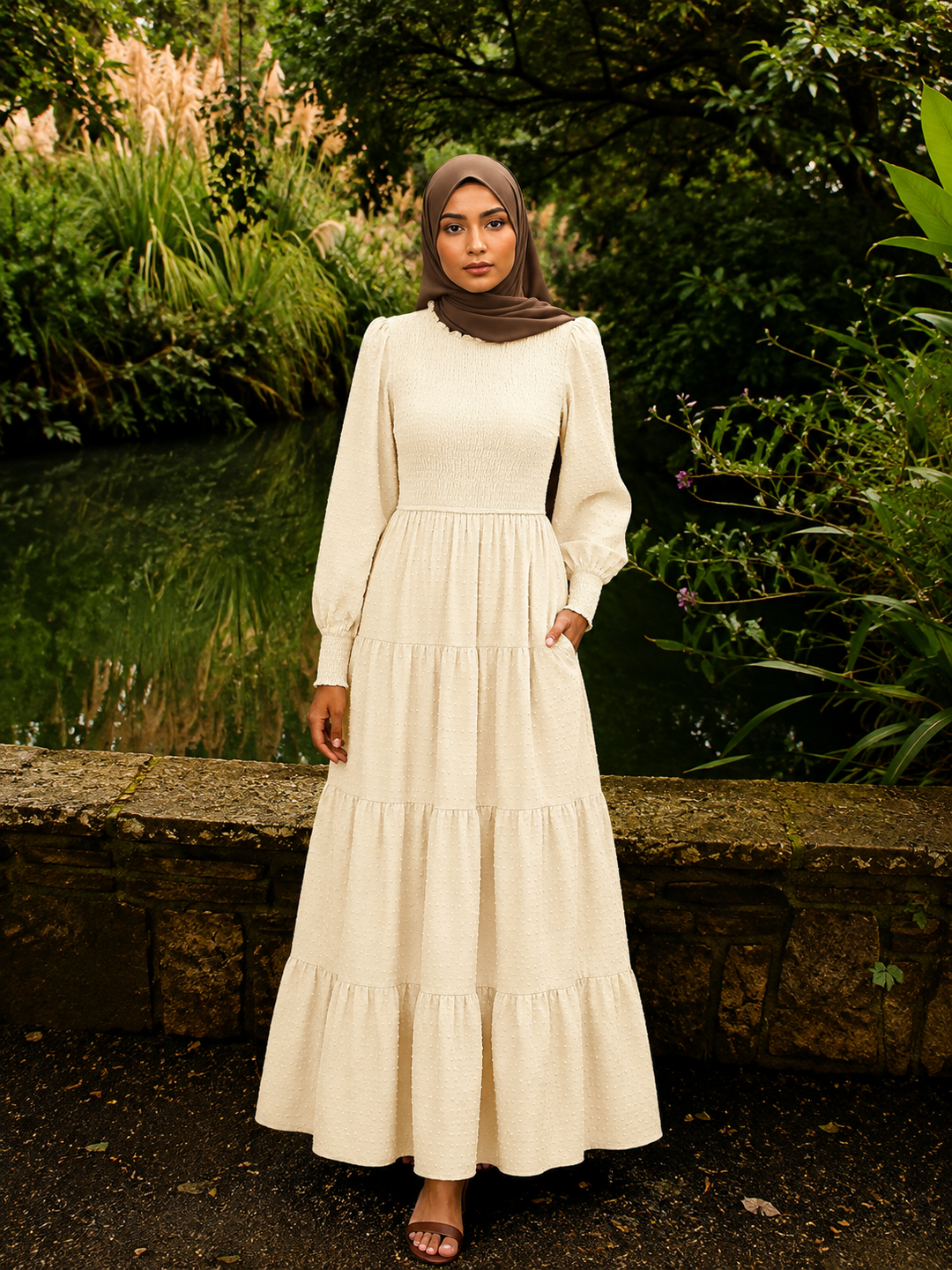Beige Dress