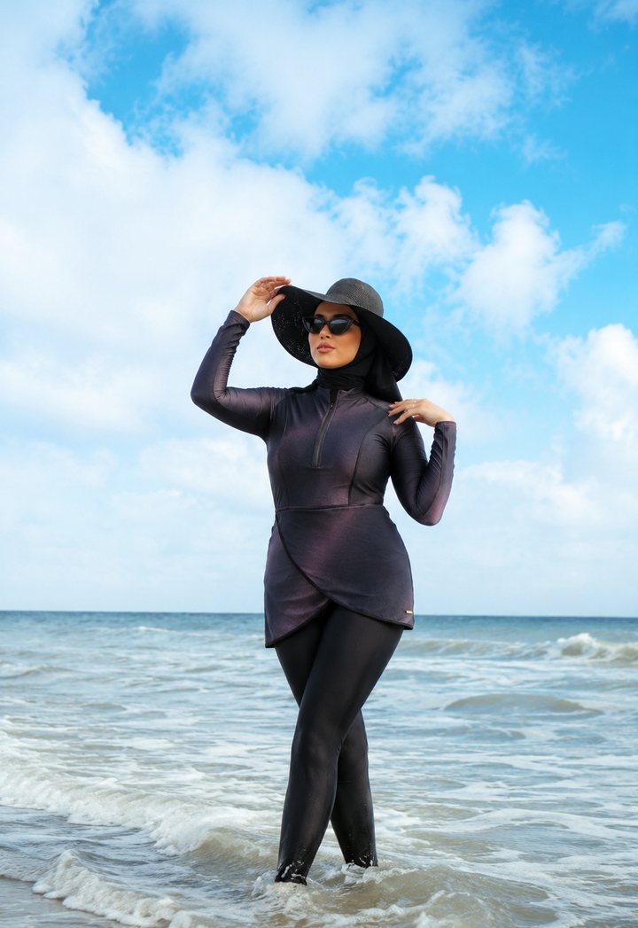 Purple Ombre Modest Swimsuit
