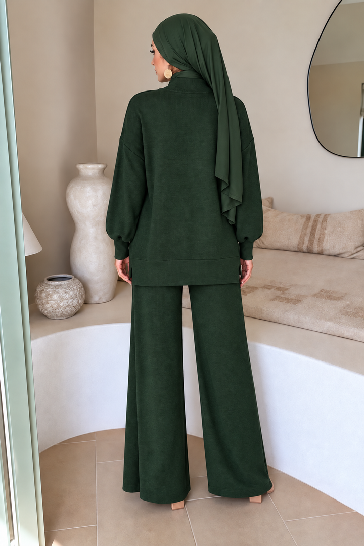 Hunter Green Sweater Pant Set