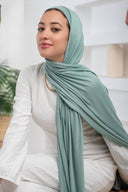 Mint Jersey Hijab with Undercap