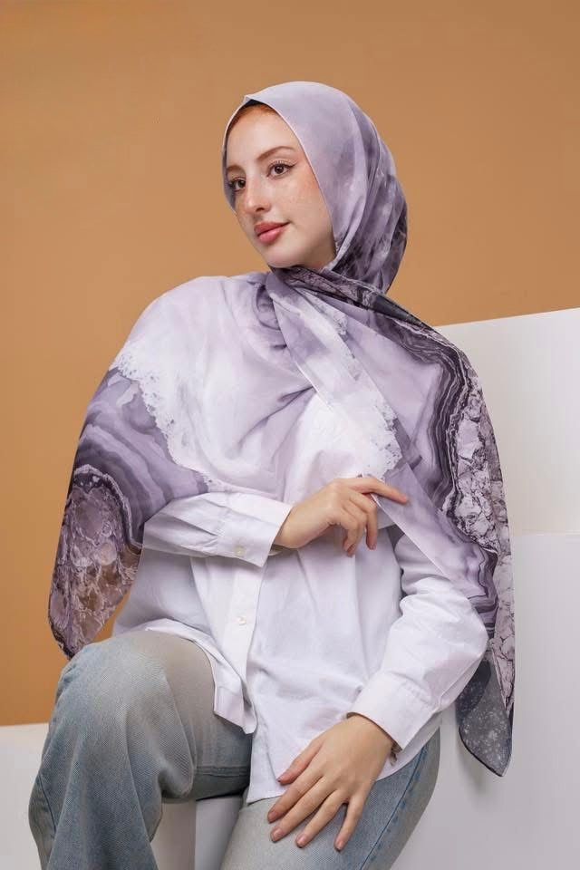 Gary Mosaic Printed Chiffon Hijab