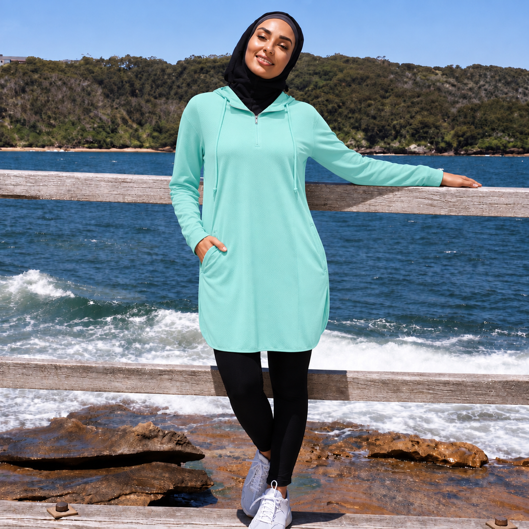Hoodie Quater Zipper Workout Top