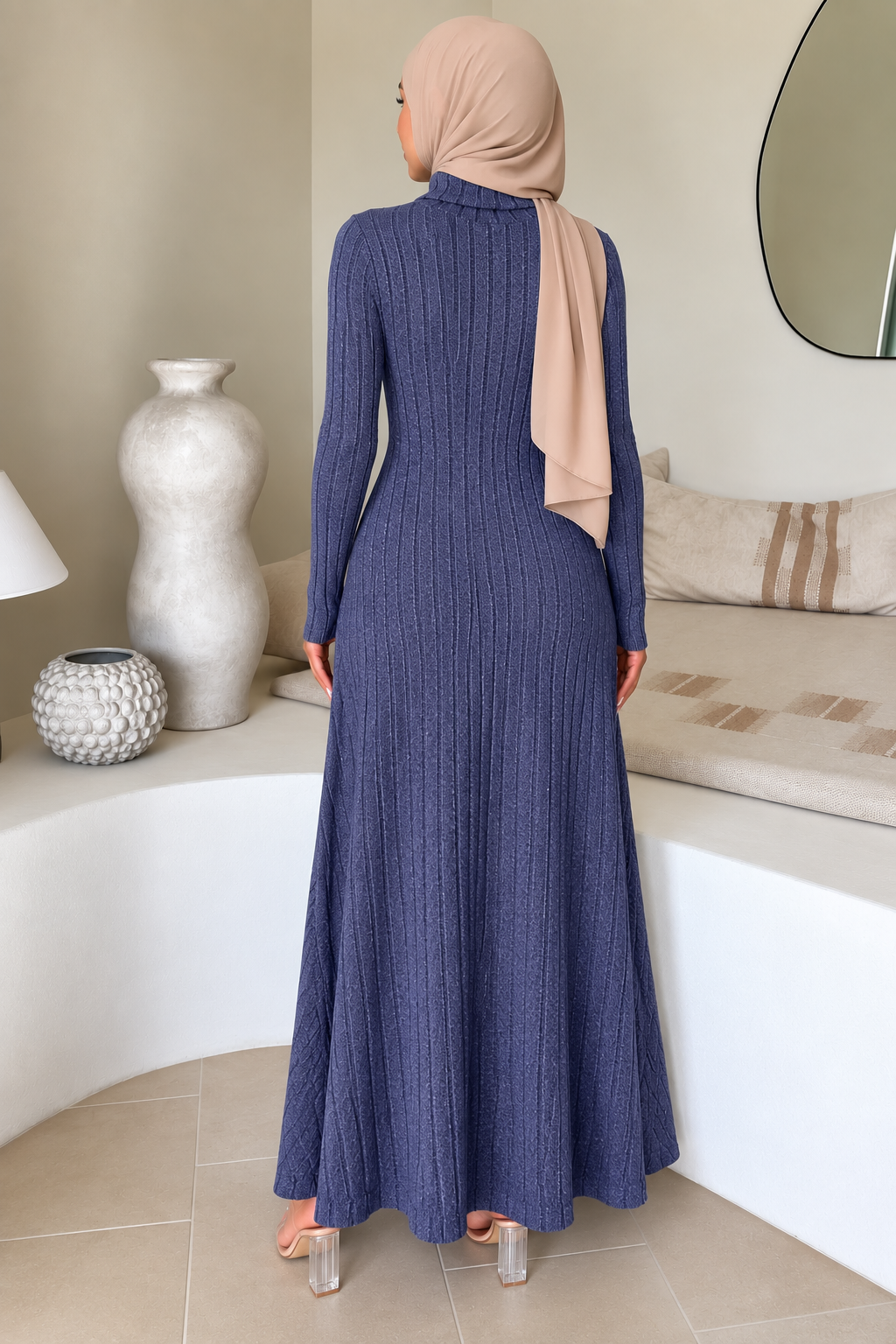 Blue Turtle Sweater Dress