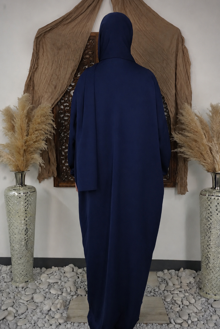 Navy Wrap One Piece Salah Prayer Outfit