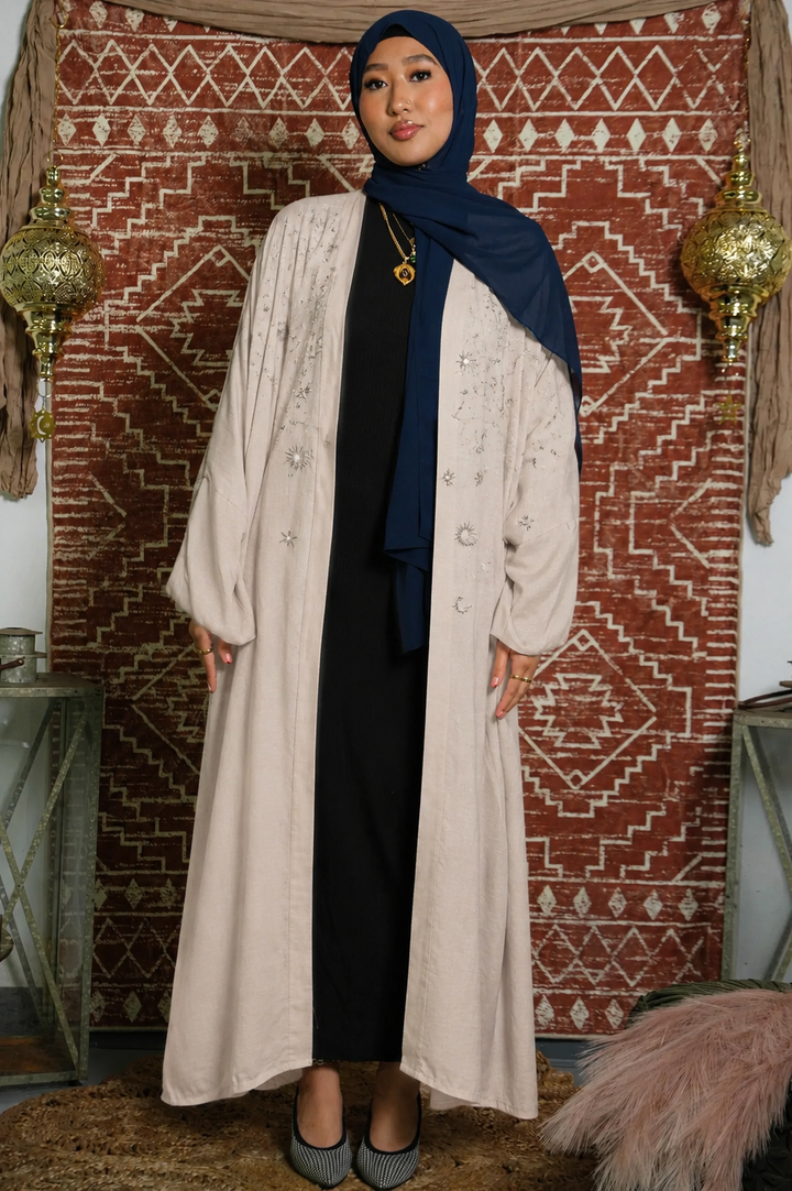 Moon Kaftan Open Front Abaya
