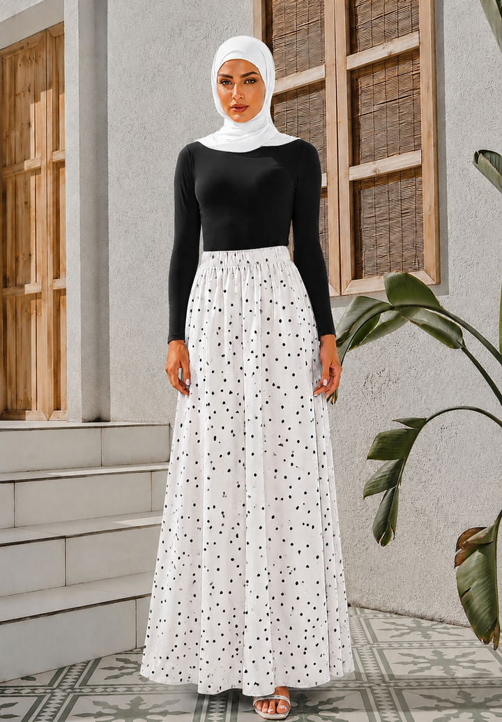 Polka Dots Maxi Skirt