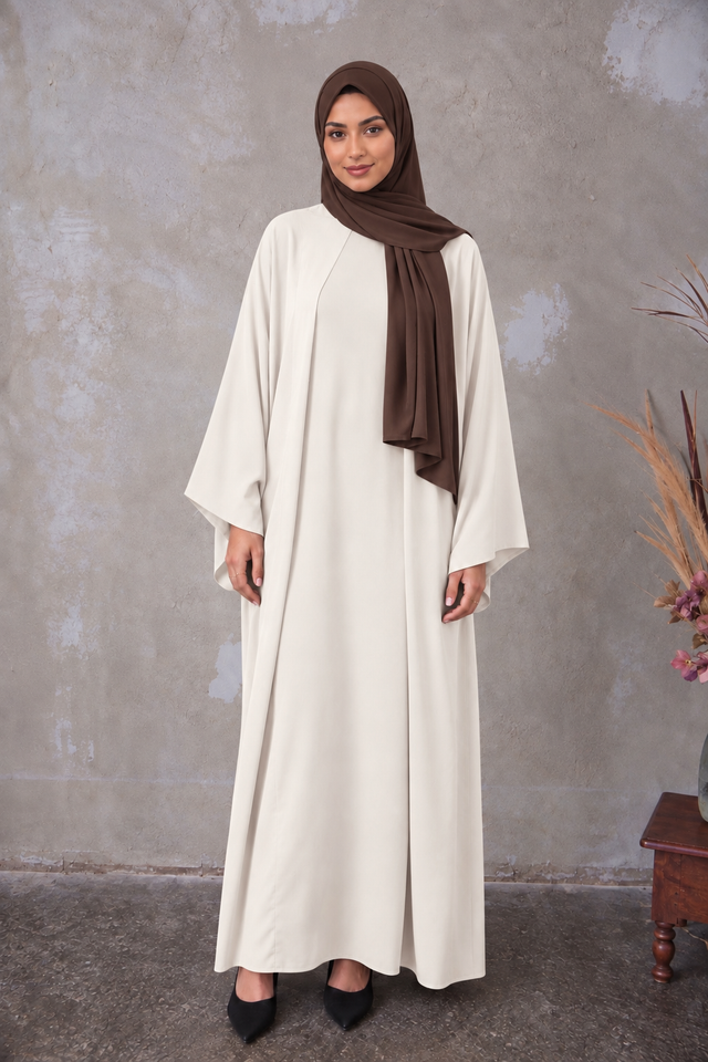 Beige Batwing Abaya