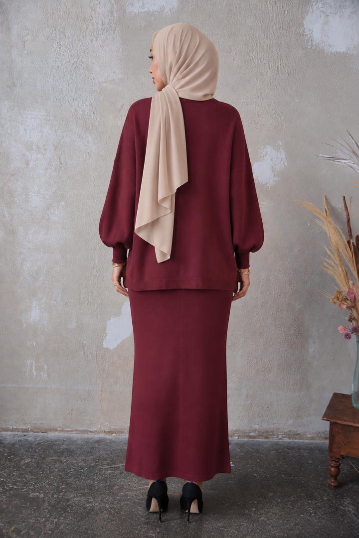 Sweat Shirt & Skirt Set
