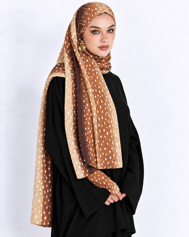Deer Print Modal Hijab
