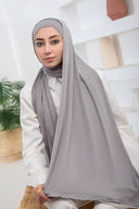 Light Gray Jersey Hijab with Undercap