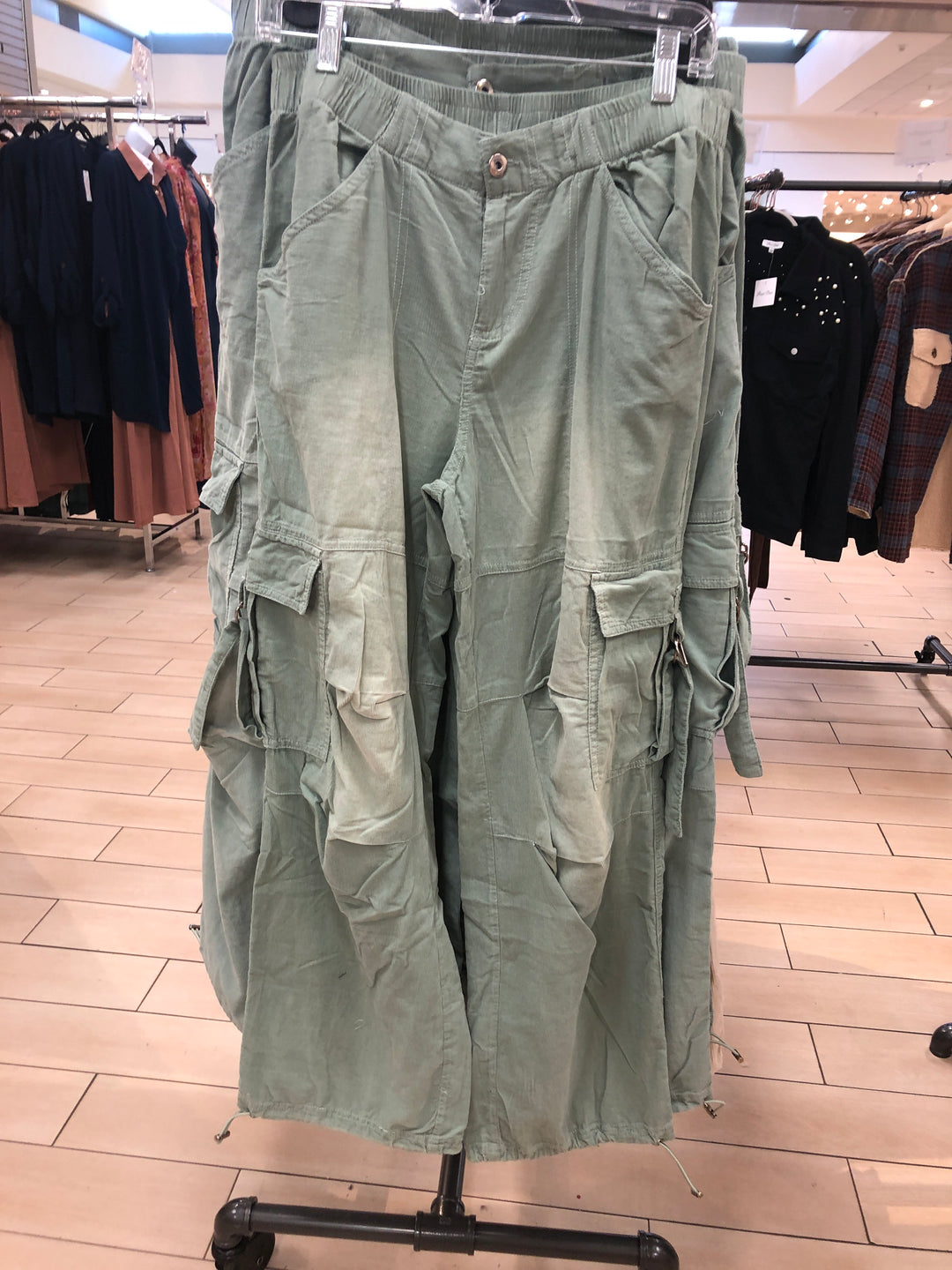 Sage green cargo pants - Urban Modesty