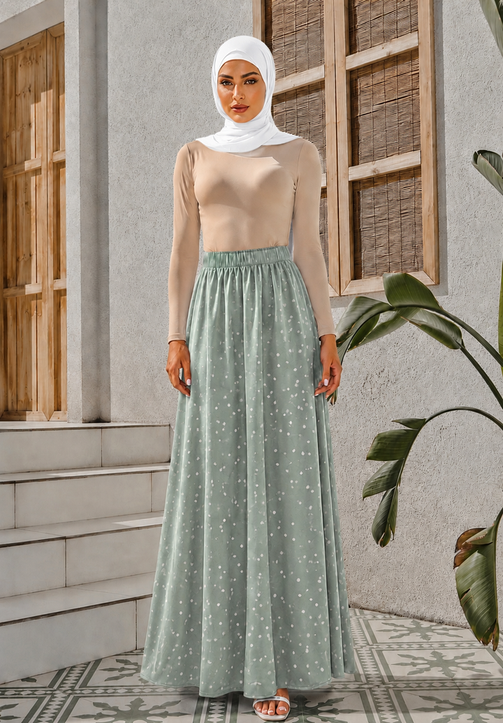 Polka Dots Maxi Skirt