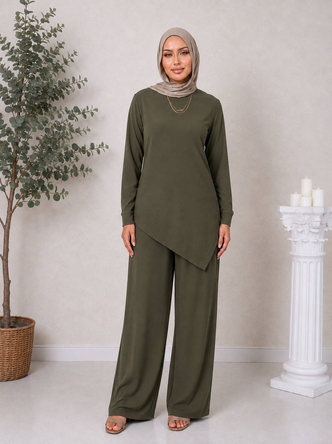 Olive Pants Set