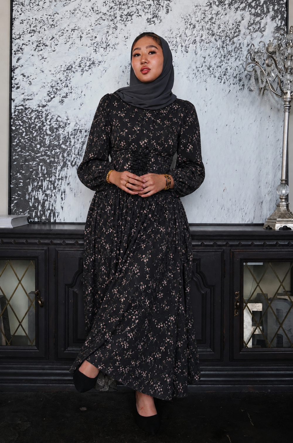 hijabi dresses Blue Hijab Dress 279077M