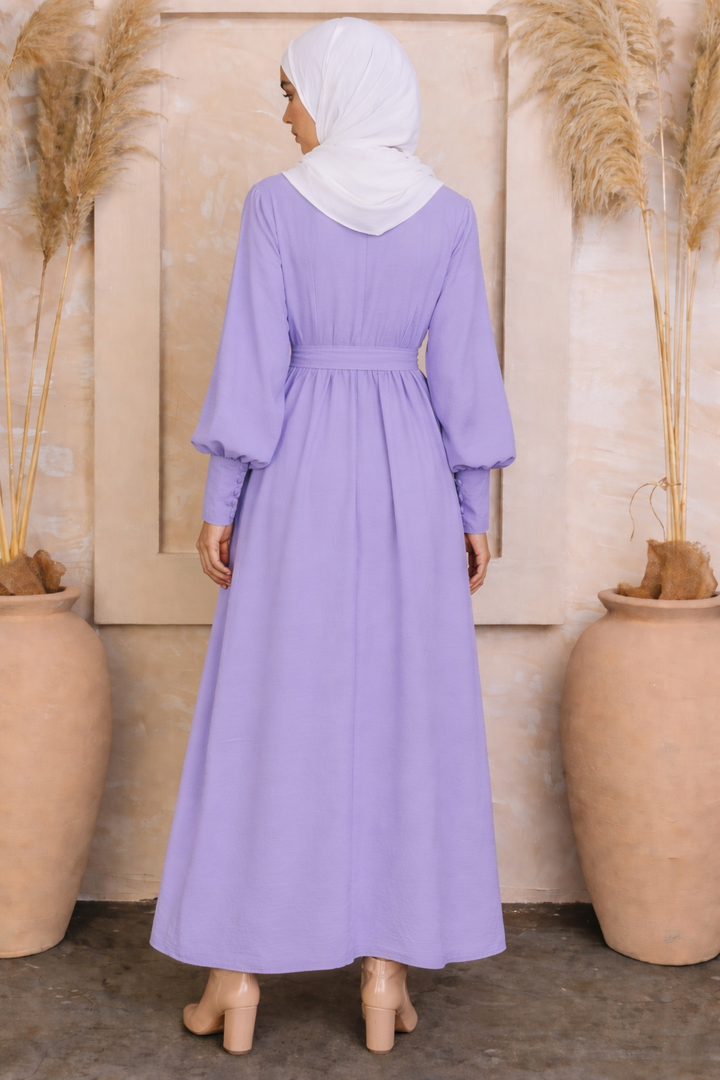 Lilac Button Down Maxi Dress