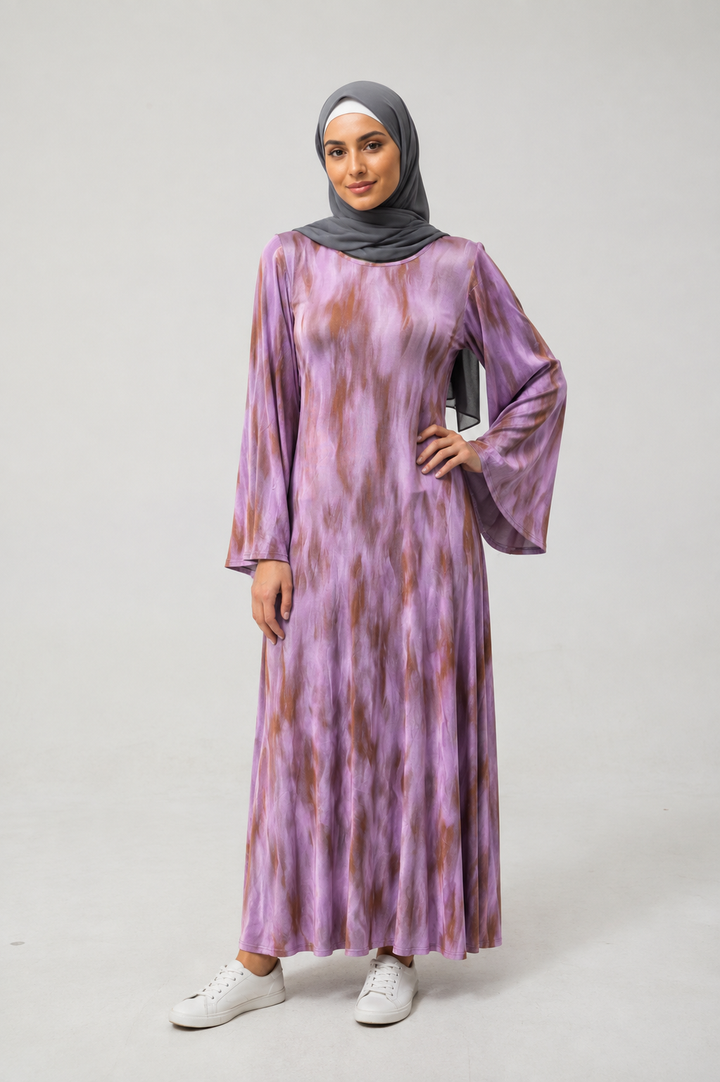 Purple Jersey Maxi Dress