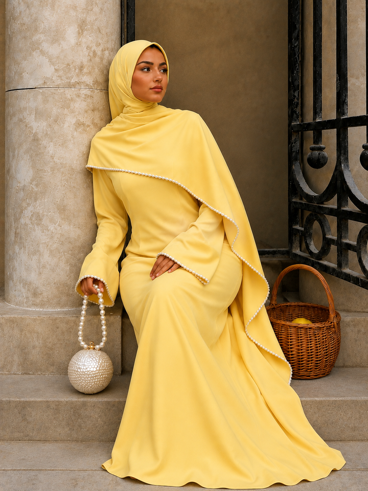 Yellow Pearl Maxi Dress