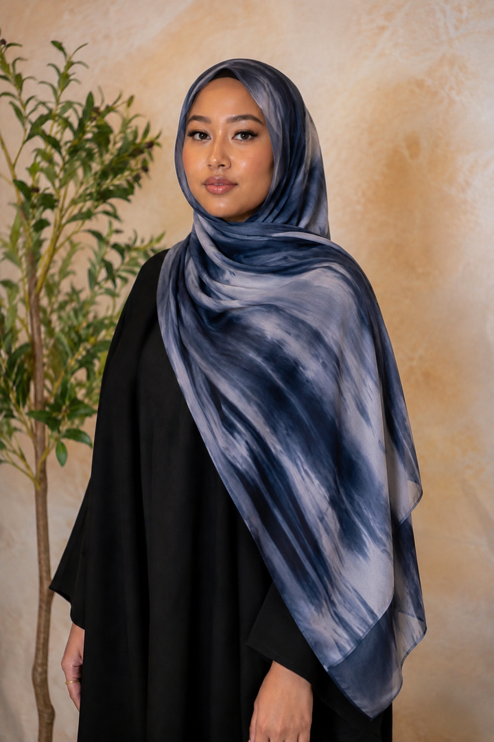 Ocean Waves Ombre Modal Hijab