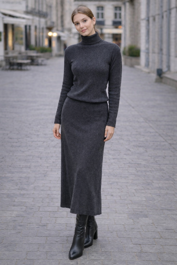 2 Piece Sweater Skirt Set