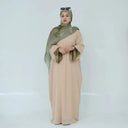 Marbled Hijab and Abaya Set - Small / Beige