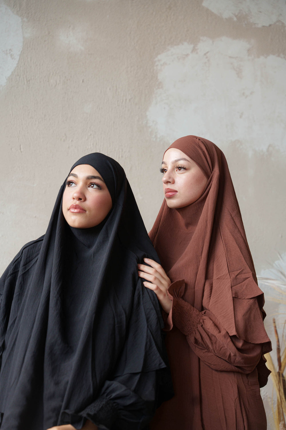 Black Double Layer Khimar