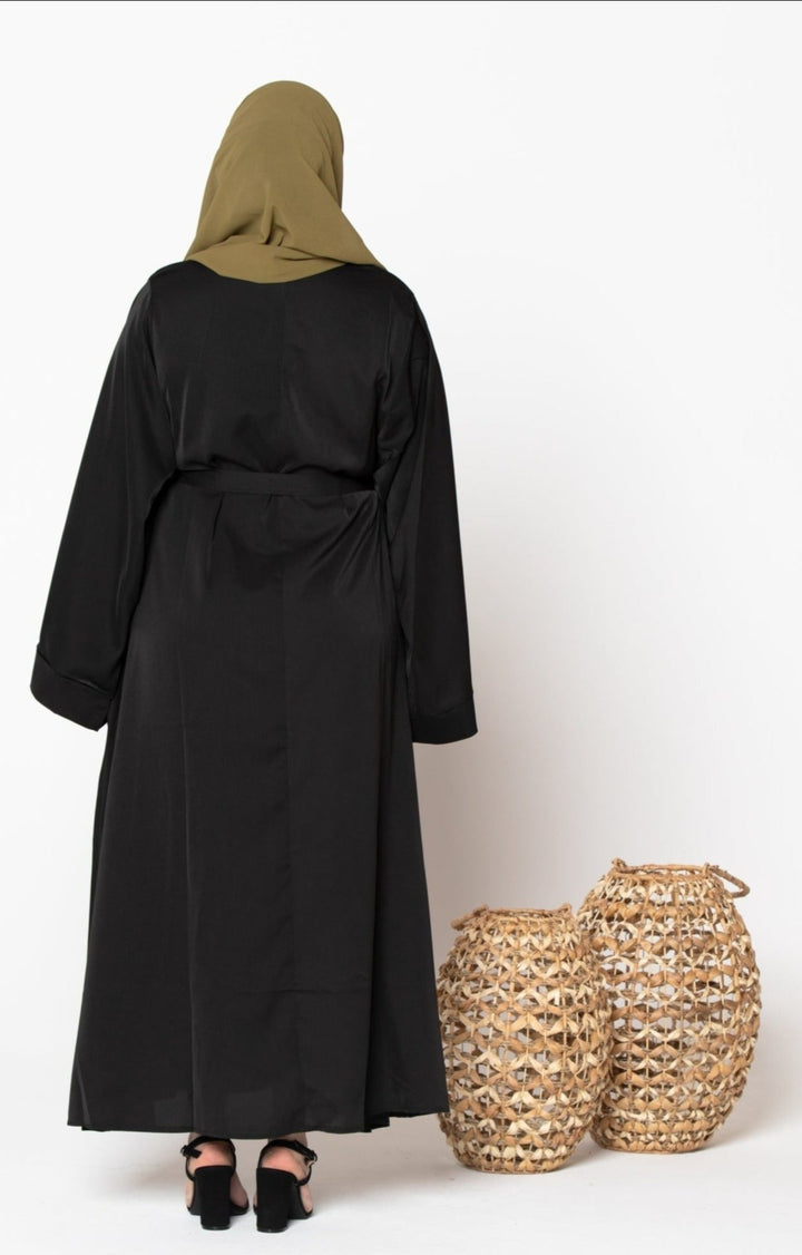 Black Kimono Abaya Maxi Dress