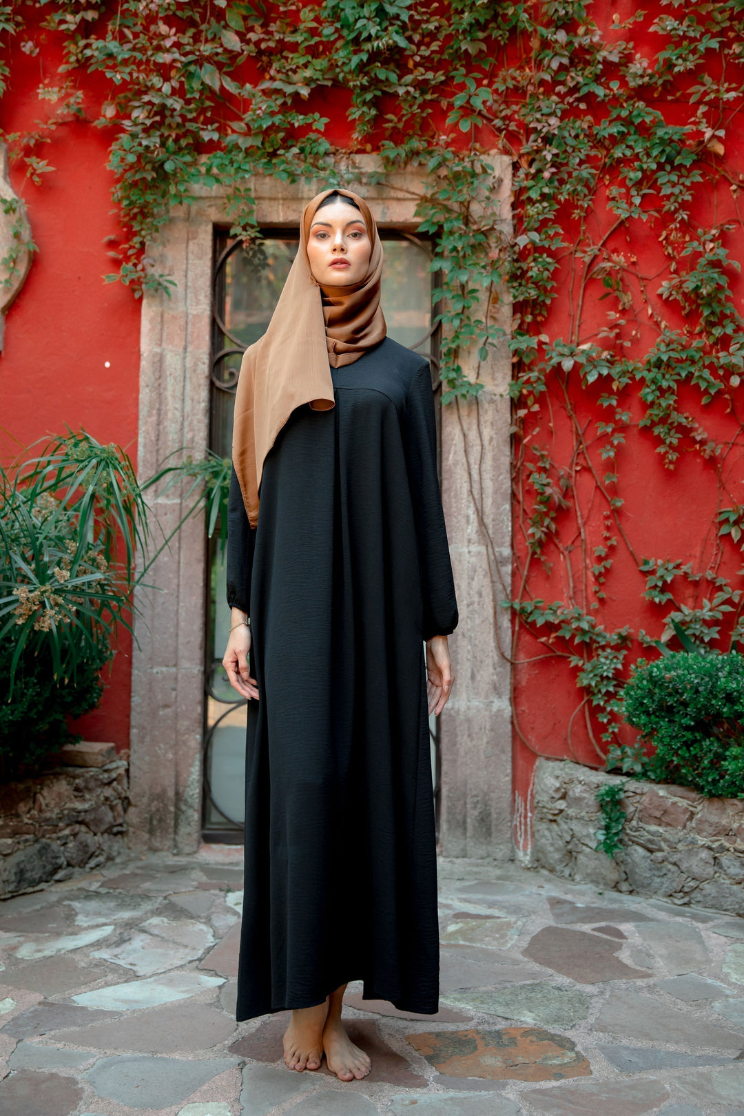 Black Sheath Abaya Maxi Dress