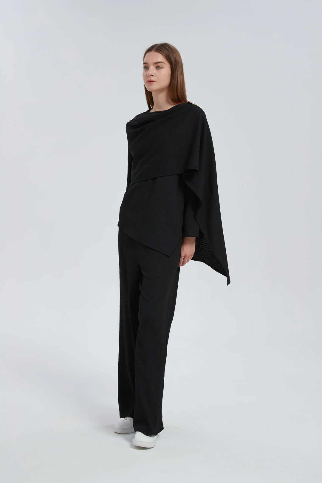 Side Draped Pants Set