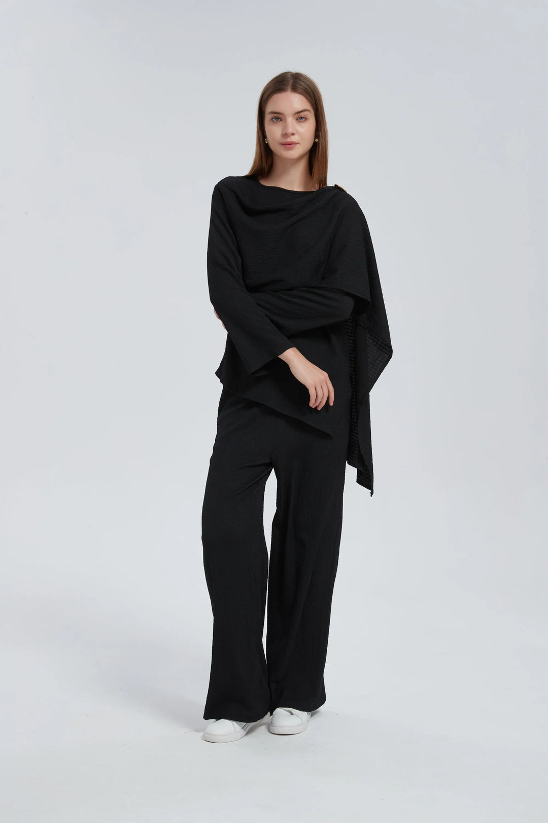 Side Draped Pants Set