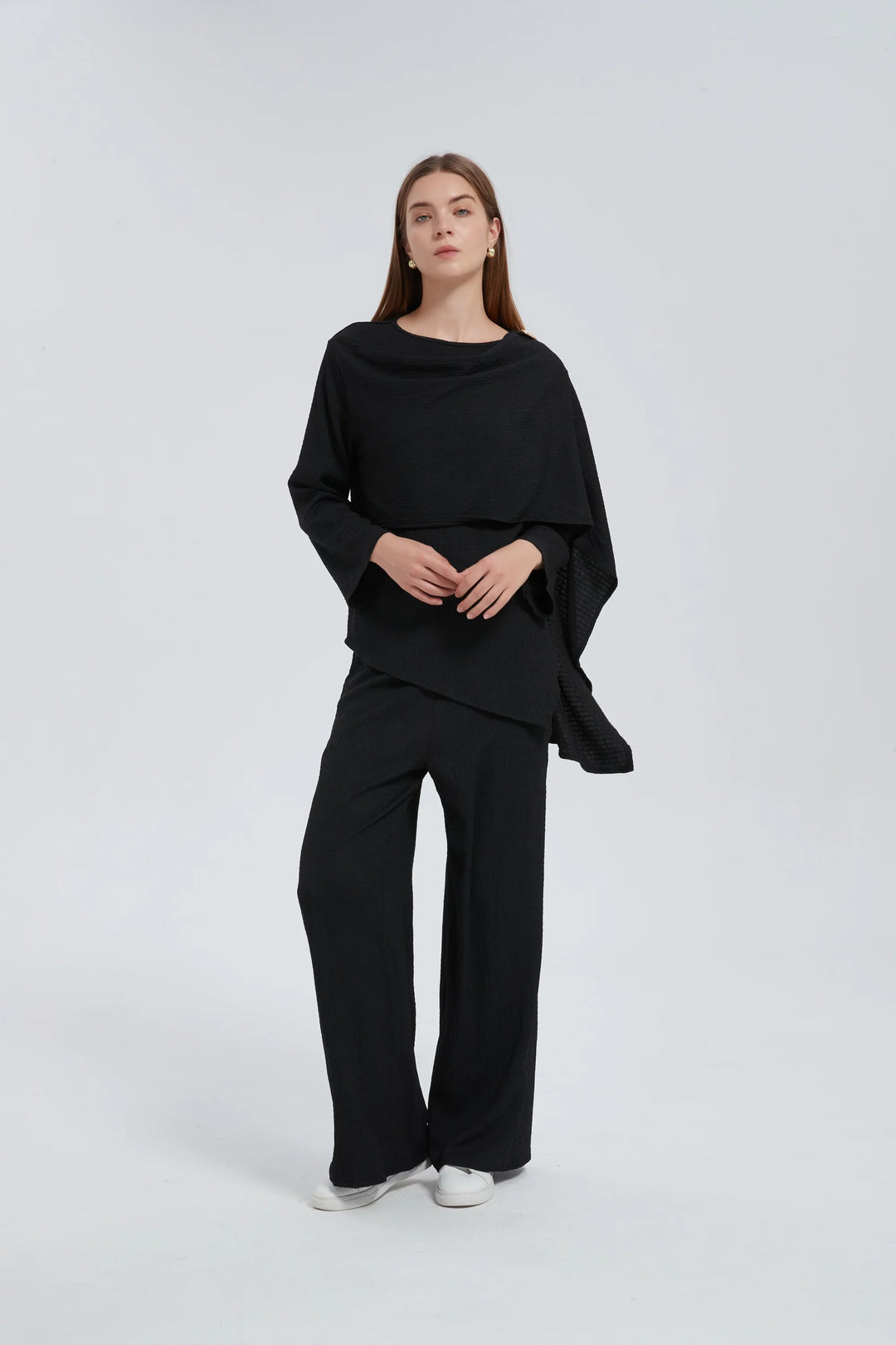 Side Draped Pants Set