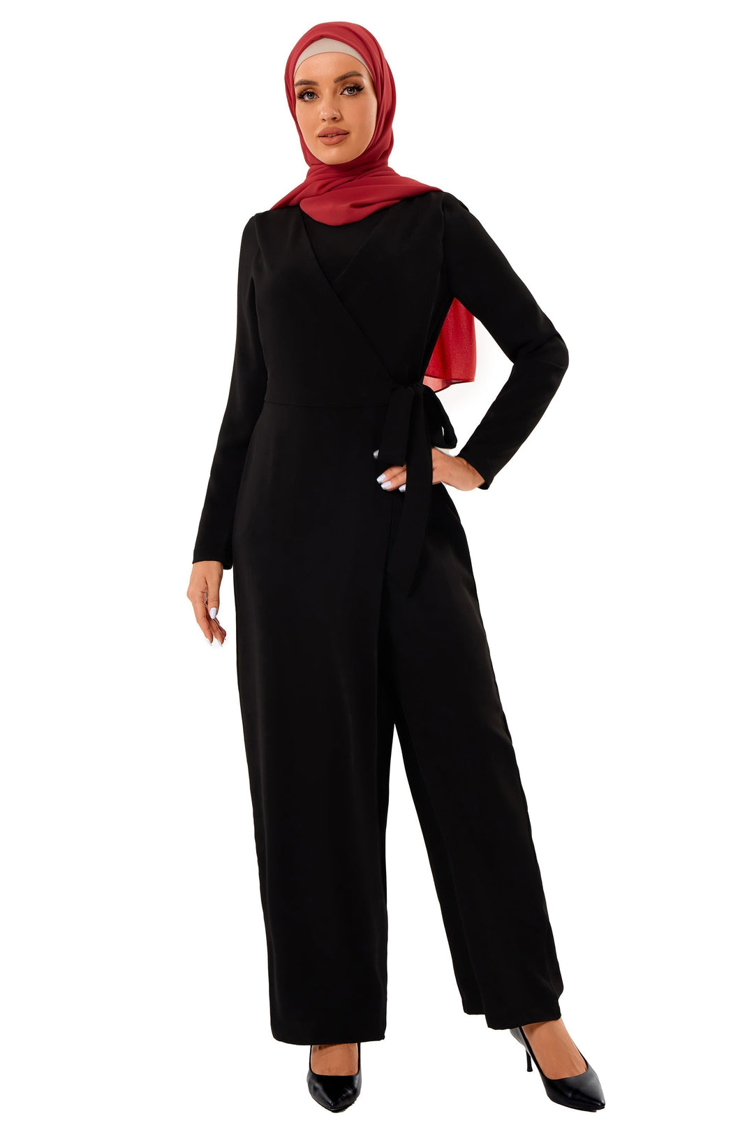 Black Side Knot Jumpsuit