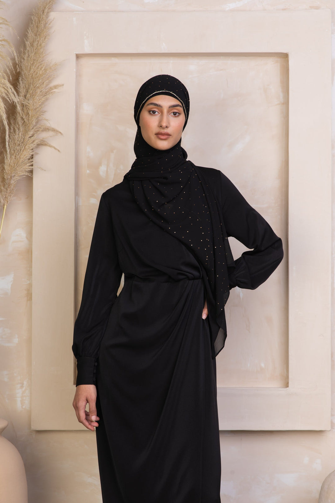 Black Wrap Maxi Dress