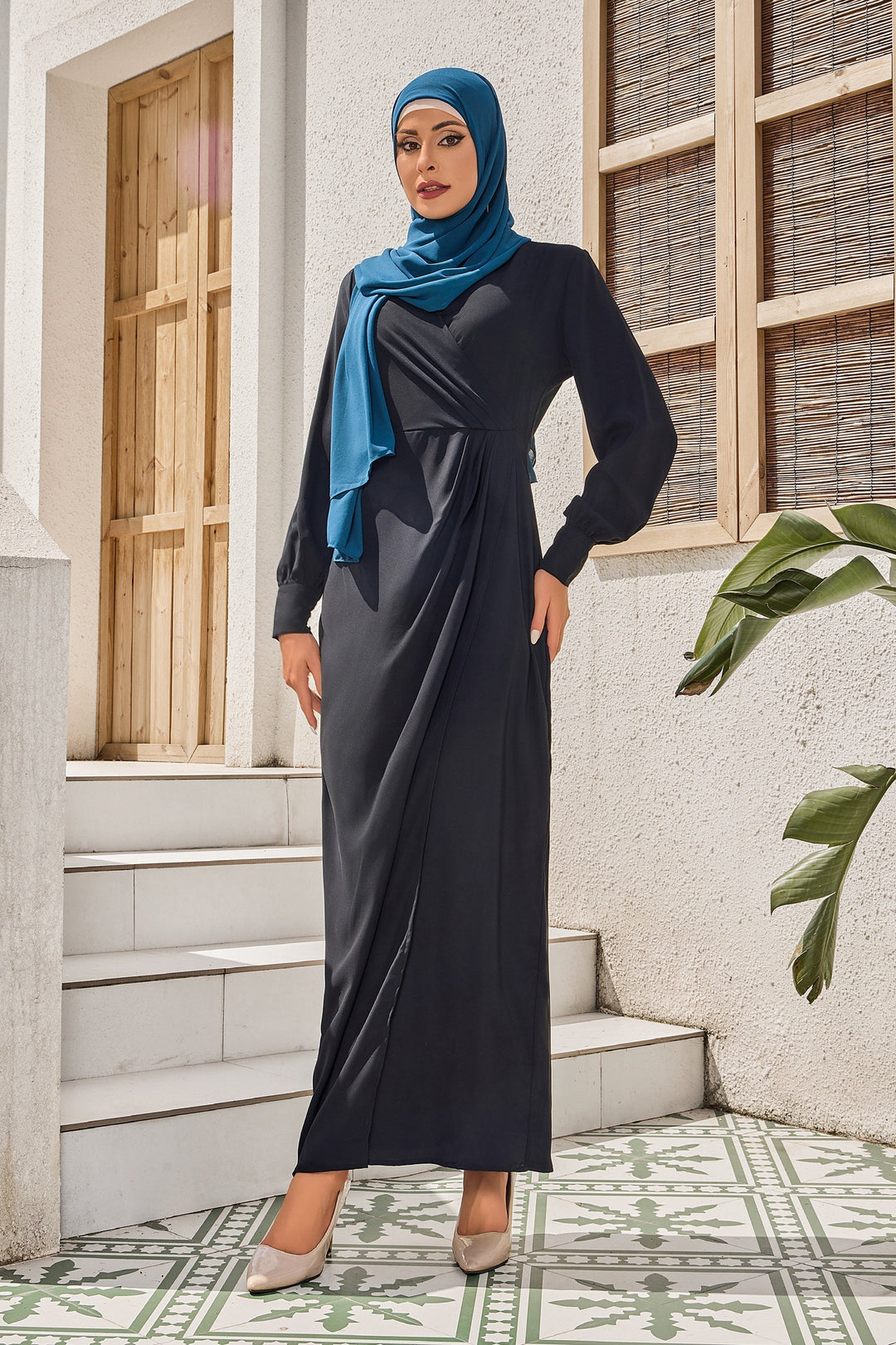 Black Wrap Maxi Dress