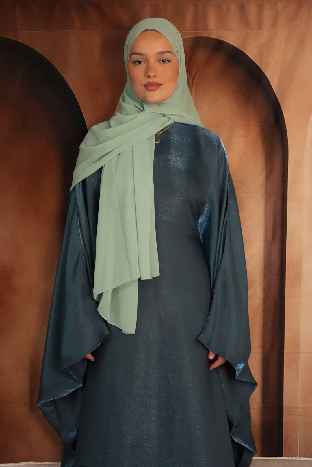 Blue Butterfly Kaftan - Size 2 / Navy Blue