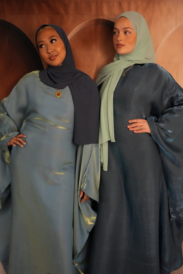 Blue Butterfly Kaftan - Size 2 / Navy Blue