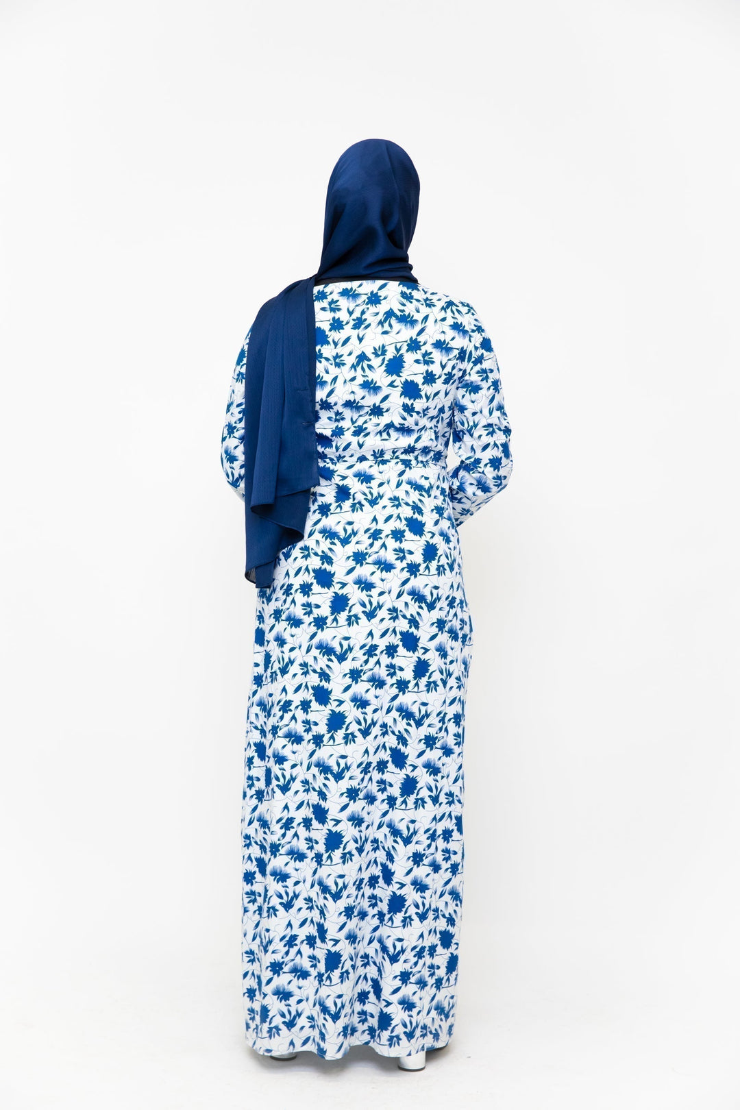 Blue Meadows Floral Long Sleeve Maxi Dress-CLEARANCE