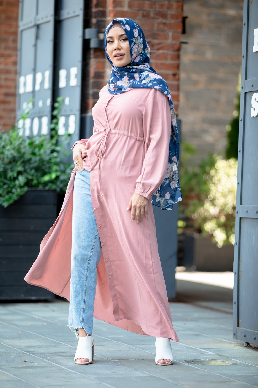 Blush Pink Button Down Non-Sheer Maxi Cardigan