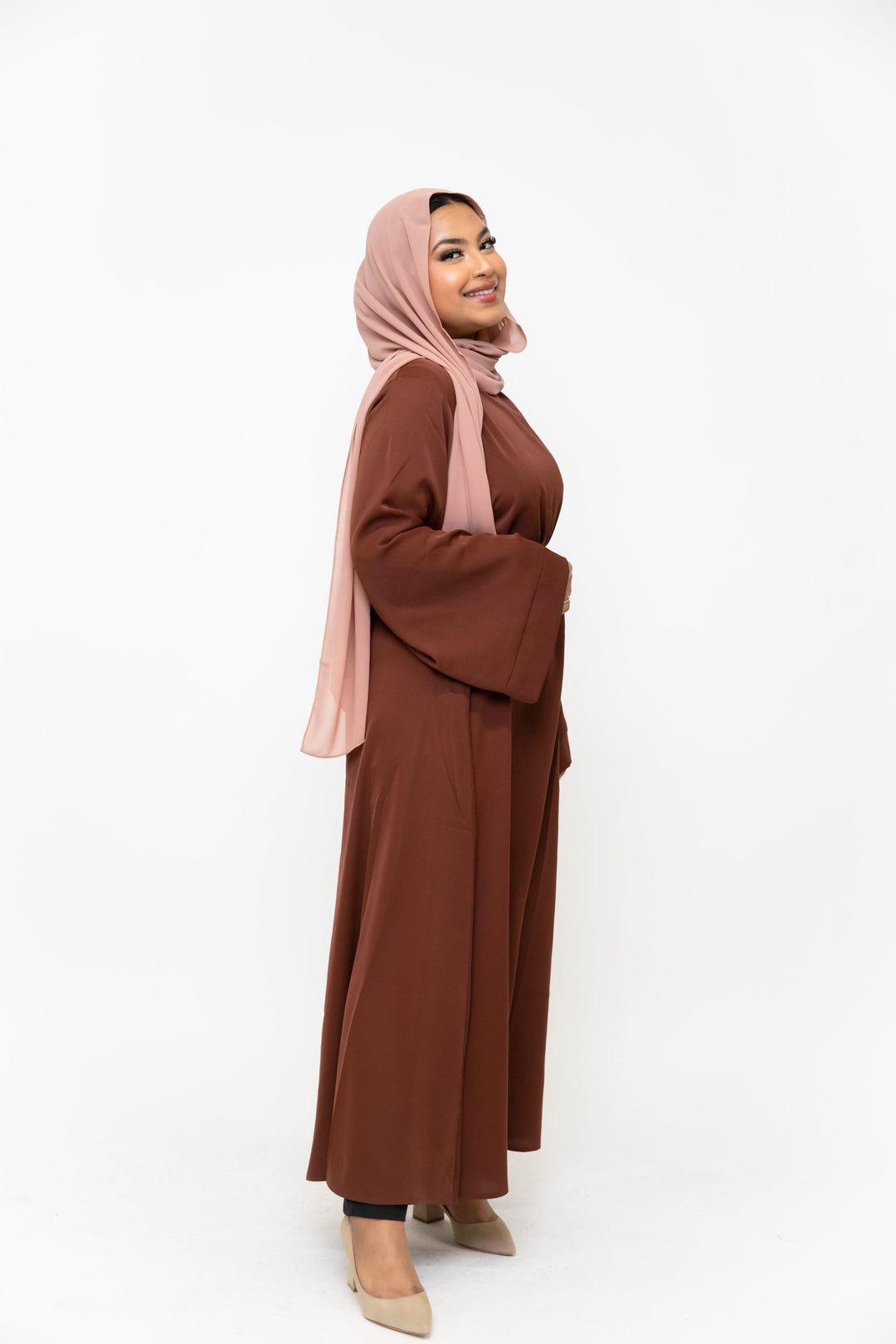 Brown Kimono Sleeve Abaya Maxi Dress-PREORDER